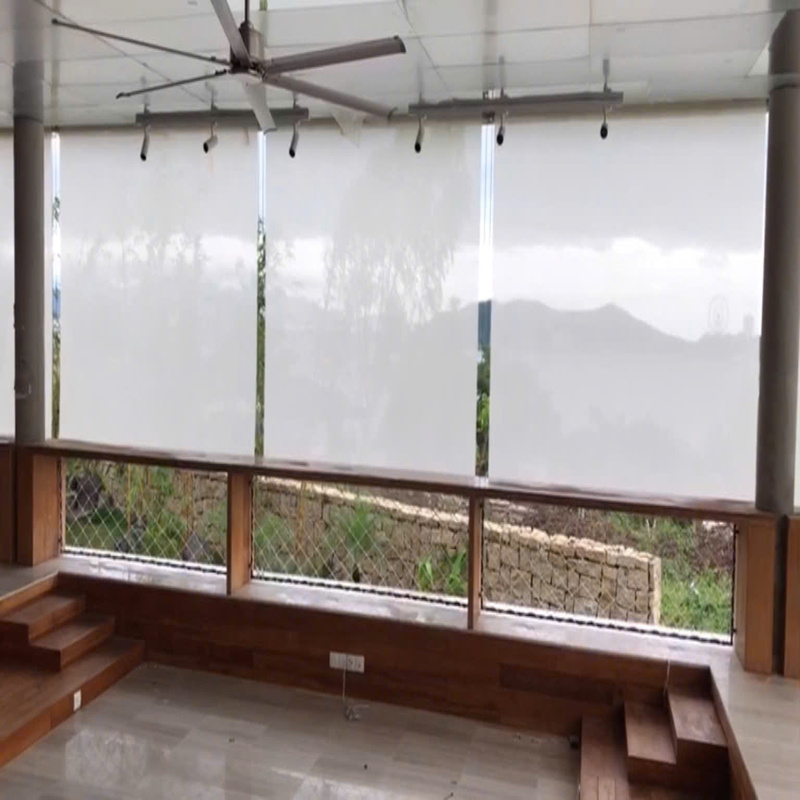 Hệ rèm cuốn tự động dây cáp ngoài trời