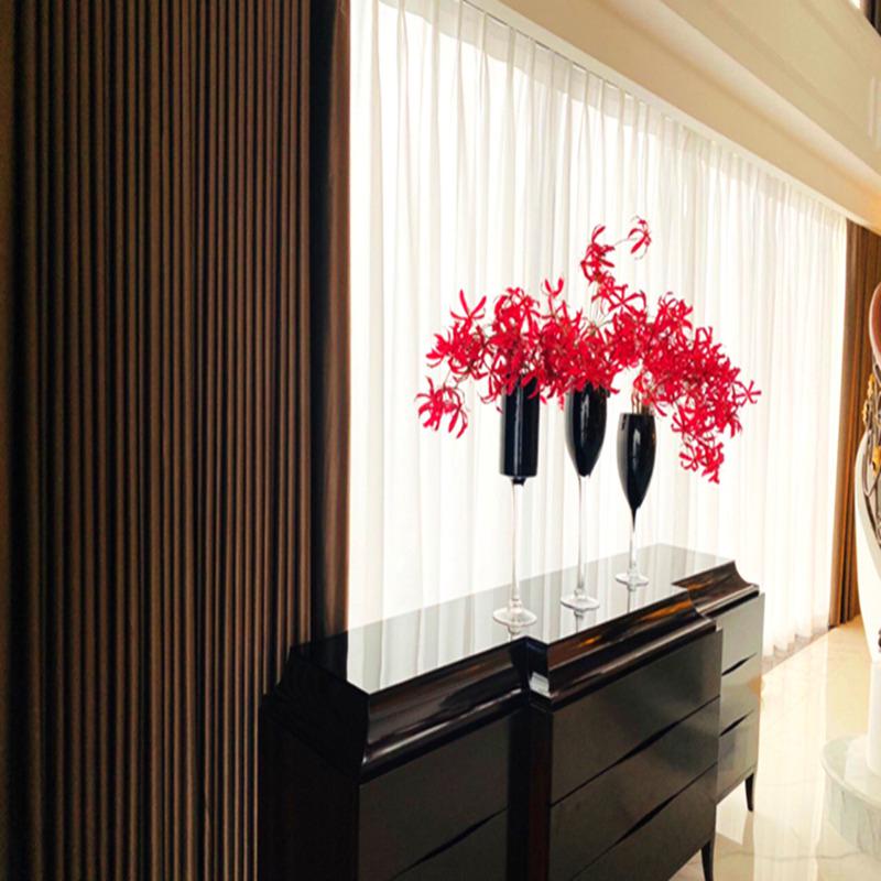 Rèm vải mở ngang chiết ly tự động