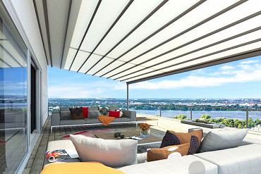 folding arm awning