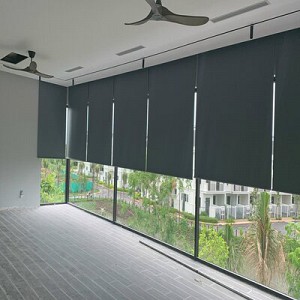 Hệ rèm cuốn tự động che nắng tường kính, cửa kính văn phòng, công sở