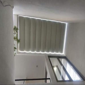 Hệ rèm trần xếp ly tự động che nắng giếng trời, mái kính, trần kính tại nhà phố, nhà ống quận 3, Thành phố Hồ Chí Minh