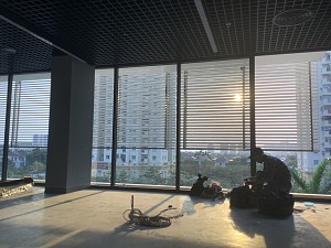 Hệ chớp nhôm lật 1 mặt Aluminium European CN88mm tại khu biệt thự Vườn Đào - Phú Thượng - Tây Hồ - Hà Nội