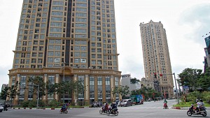 Rèm vải tự động, rèm cầu vồng 03 lớp, rèm cuốn tranh ở Penthouse tại chung cư cao cấp D