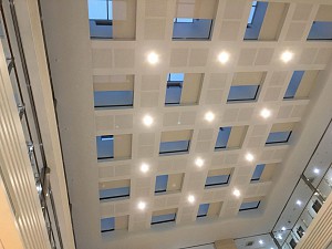 Hệ rèm trần phẳng tự động cho tòa nhà Đại sứ quán Hàn Quốc – Khu Ngoại giao đoàn, Bắc Từ Liêm, Hà Nội