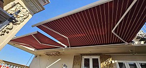 Hệ mái hiên tự động cao cấp nhập khẩu Châu Âu tại sân thượng biệt thự nhà khách ỏ Thành phố Hồ Chí Minh