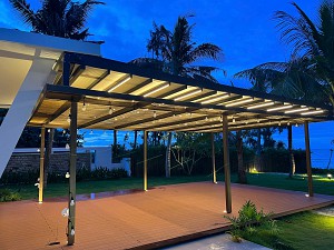 Hệ mái che Pergola tự động cao cấp –  Dấu ấn kiến trúc nghỉ dưỡng đẳng cấp tại Lăng Cô, Thành Phố Huế