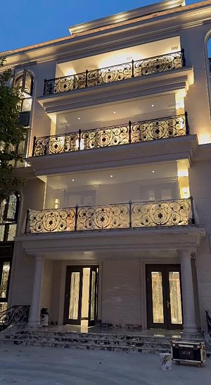 Hệ rèm cuốn dây cáp tự động tại biệt thự nhà khách ở thành phố Lào Cai