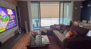 Hệ rèm cuốn dây cáp tự động cho ban công chung cư cao cấp Heritage West Lake Tây Hồ Hà Nội