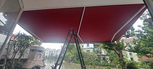 Mái hiên tự động cho biệt thự nhà khách tại Khu đô thị Vinhome Riverside Long Biên Hà Nội
