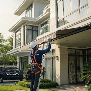 Quy trình lắp đặt hệ mái hiên tự động cao cấp Fullbox tiêu chuẩn Châu Âu