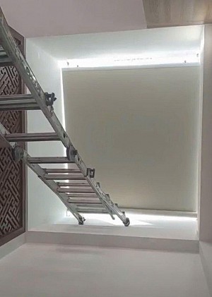 Hệ rèm trần phẳng tự động che nắng giếng trời nhà phố Nguyễn Tri Phương, Thành phố Hà Nội