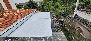 Hệ nhôm cuốn tự động Aluminum Shanghai Skylight tại biệt thự nhà khách ở Phú Thọ