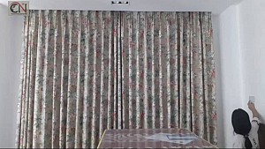 Rèm vải chiết ly tự động nhà khách tại Nguyễn Tuân - Hà Nội