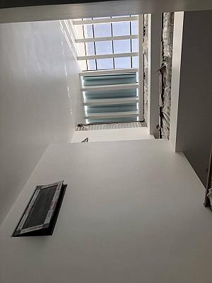 Rèm trần xếp ly tự động nhà khách tại Phúc Thọ - Hà Nội