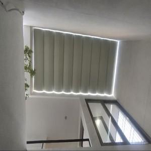 Hệ rèm trần xếp ly tự động che nắng giếng trời, mái kính, trần kính tại nhà phố, nhà ống quận 3, Thành phố Hồ Chí Minh