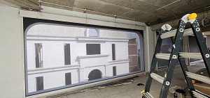 Hệ rèm cuốn tự động Zipper cao cấp che nắng, mưa gió hành lang ban công tầng thượng tại Biệt thự khu Hoàng Mai - Hà Nội