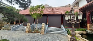 Hệ rèm cuốn tự động dây cáp che nắng ngoài trời cho nhà thờ ở Biệt thự nhà khách tại Phú Thọ