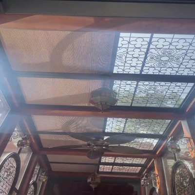 Hệ rèm trần tự động che nắng mái kính ở Khu nghỉ dưỡng cao cấp của khách hàng tại Sóc Sơn, Hà Nội