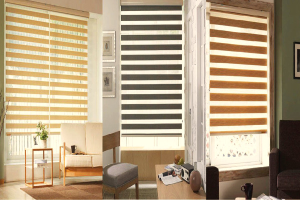 Rèm cầu vồng tự động 2 lớp